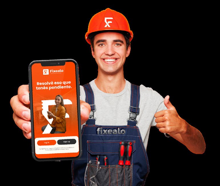 Prestador de Fixealo mostrando la app